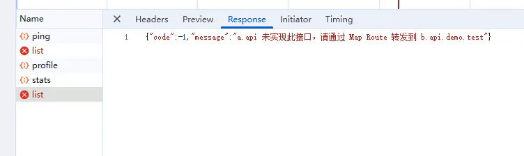未转发时的 501 响应体